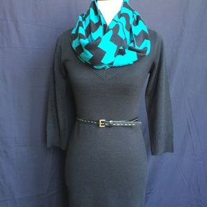 Belted dress and Scarf